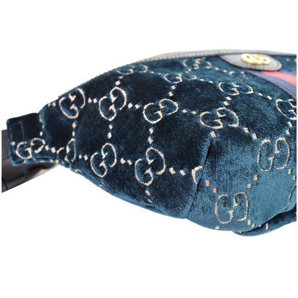 GUCCI GG Monogram Velvet Belt Leather Bumbag - Picture 8 of 12